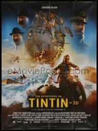 7y0733 ADVENTURES OF TINTIN French 1p 2011 Steven Spielberg's CGI version of the Belgian comic!