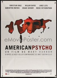 7y0746 AMERICAN PSYCHO French 1p 2000 psychotic yuppie killer Christian Bale, from Bret Ellis novel!