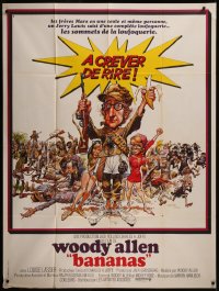 7y0769 BANANAS French 1p 1972 great artwork of Woody Allen by E.C. Comics artist Jack Davis!