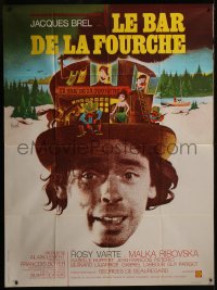 7y0771 BAR AT THE CROSSING French 1p 1972 Alain Levent's Le bar de la fourche, cool Hurel art!