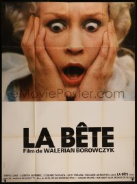 7y0776 BEAST French 1p 1975 Walerian Borowczyk's La Bete, rare different close up image!