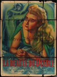 7y0779 BEAUTY & THE DEVIL French 1p 1950 Dello art of Michel Simon & Simone Valere, Rene Clair!