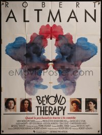 7y0785 BEYOND THERAPY French 1p 1987 Jeff Goldblum, Julie Hagerty, Robert Altman, cool ink blot art!