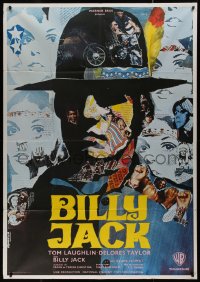 7y0788 BILLY JACK French 1p 1971 Tom Laughlin, Delores Taylor, cool colorful Piero Ermanno Iaia art!