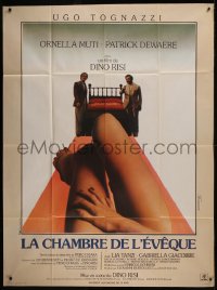 7y0791 BISHOP'S BEDROOM French 1p 1977 Dino Risi, two men standing by sexy Ornella Muti's legs!