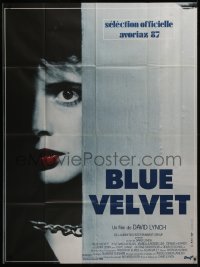 7y0801 BLUE VELVET French 1p 1987 directed by David Lynch, Isabella Rossellini behind chained door!