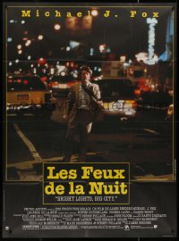 7y0810 BRIGHT LIGHTS BIG CITY French 1p 1988 different image of Michael J. Fox in New York City!