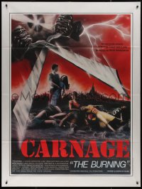 7y0818 BURNING French 1p 1982 Weinstein, a legend of terror is no campfire story anymore, Carnage!