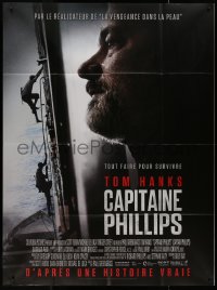 7y0825 CAPTAIN PHILLIPS French 1p 2013 super close up of Tom Hanks in the title role!