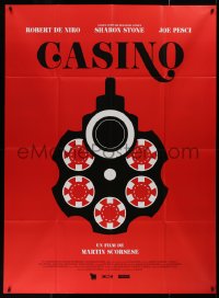 7y0830 CASINO French 1p R2015 Martin Scorsese, different art of revolver wtih gambling chip bullets!
