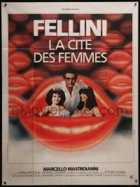 7y0842 CITY OF WOMEN French 1p 1980 Fellini's La Citta delle donne, Mastroianni, sexy Landi art!