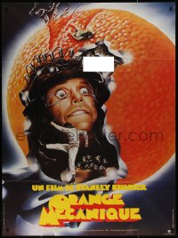 7y0844 CLOCKWORK ORANGE French 1p R1982 Stanley Kubrick classic, different art of Malcolm McDowell