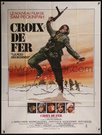 7y0863 CROSS OF IRON French 1p 1978 Sam Peckinpah, different World War II art by Thos & Ferracci!