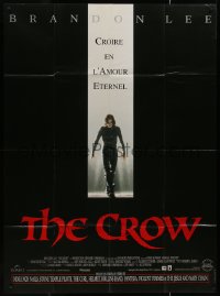 7y0865 CROW French 1p 1994 cool different full-length image of Brandon Lee in his final movie!