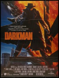7y0874 DARKMAN French 1p 1990 directed by Sam Raimi, cool Alvin art of masked hero Liam Neeson!