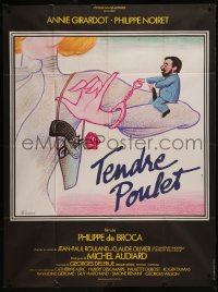 7y0880 DEAR INSPECTOR French 1p 1978 Philippe de Broca's Tendre Poulet, cool art by Ferracci!