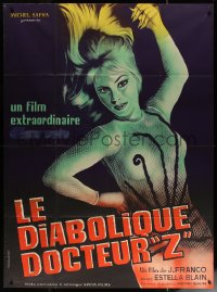 7y0887 DIABOLICAL DR Z French 1p 1967 directed by Jess Franco, great close up art of sexy blonde!