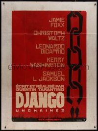 7y0890 DJANGO UNCHAINED teaser French 1p 2013 Quentin Tarantino, cool different chain artwork!