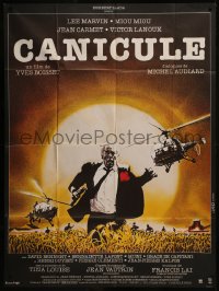 7y0891 DOG DAY French 1p 1984 Canicule, Michel Landi art of Lee Marvin running from helicopters!