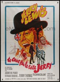 7y0892 DON'T RAISE THE BRIDGE, LOWER THE RIVER French 1p 1968 wacky art of Jerry Lewis in London!