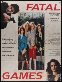 7y0973 HEATHERS French 1p 1991 Fatal Games, really young Winona Ryder & Christian Slater!