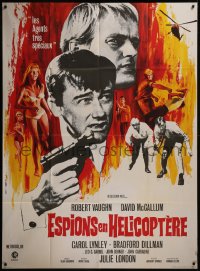 7y0974 HELICOPTER SPIES French 1p 1968 Robert Vaughn, David McCallum, The Man from UNCLE, Rau art!