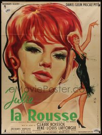 7y1011 JULIE THE REDHEAD French 1p 1959 Julie La Rousse, best Thos art of sexy Pascale Petit!