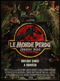 7y1012 JURASSIC PARK 2 French 1p 1996 The Lost World, great image of T-Rex eye behind title!