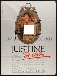 7y1014 JUSTINE DE SADE French 1p 1972 sexy naked Alice Arno in chained picture frame!