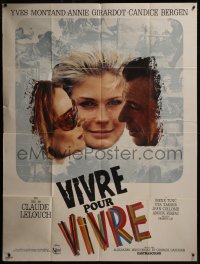 7y1070 LIVE FOR LIFE French 1p 1968 Claude Lelouch, Yves Montand, Candice Bergen, Annie Girardot