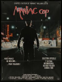 7y1089 MANIAC COP French 1p 1988 completely different image of crazed New York City cop!