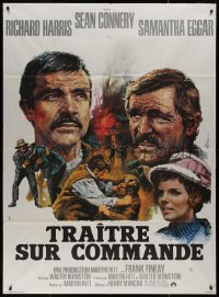 7y1103 MOLLY MAGUIRES French 1p 1970 completely different art of Connery & Harris by Jean Mascii!