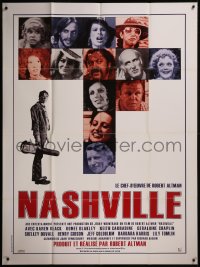 7y1119 NASHVILLE French 1p R1990s Robert Altman, great different photo montage of the entire cast!