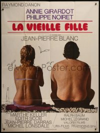 7y1134 OLD MAID French 1p 1972 La Vieille fille, Annie Giradot, Philippe Noiret, art by Landi!