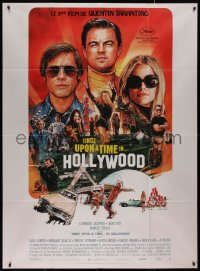 7y1135 ONCE UPON A TIME IN HOLLYWOOD French 1p 2019 Pitt, DiCaprio and Robbie by Chorney, Tarantino!