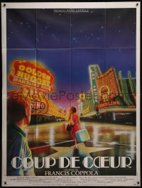 7y1138 ONE FROM THE HEART French 1p 1982 Coppola, different art of Las Vegas by Andre Bertrand!