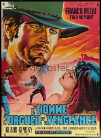 7y1160 PRIDE & VENGEANCE French 1p 1968 Belinsky spaghetti western art of Franco Nero as Django!