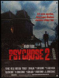 7y1165 PSYCHO II French 1p 1983 Anthony Perkins as Norman Bates, cool creepy image of classic house!