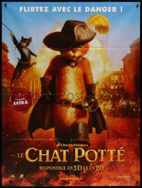 7y1169 PUSS IN BOOTS advance French 1p 2011 voice of Antonio Banderas in title role as cartoon cat!