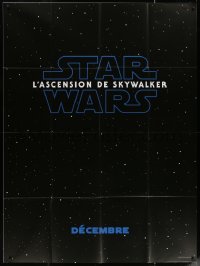 7y1186 RISE OF SKYWALKER teaser French 1p 2019 Star Wars, title over black & starry background!
