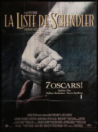 7y1200 SCHINDLER'S LIST French 1p 1993 Steven Spielberg WWII classic, nominated for 12 Oscars!
