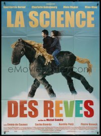7y1202 SCIENCE OF SLEEP French 1p 2006 fantasy image of Gael Garcia Bernal on patchwork horse!