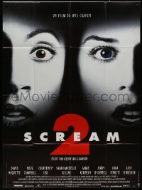 7y1203 SCREAM 2 French 1p 1998 Wes Craven slasher horror sequel, Neve Campbell, Courteney Cox