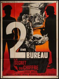 7y1205 SECRETUL CIFRULUI French 1p 1959 Romanian World War II movie, different Belinsky art, rare!