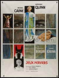 7y1212 MAGUS French 1p 1969 Caine, Anthony Quinn, Candice Bergen, Karina, different Tealdi art!