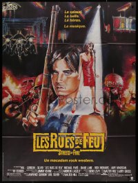 7y1230 STREETS OF FIRE French 1p 1984 Walter Hill, Michael Pare, Diane Lane, different Schildge art!