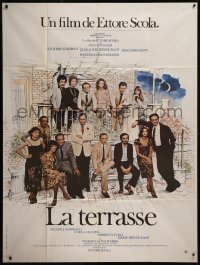 7y1248 TERRACE French 1p 1980 Gassman, Tognazzi, Trintignant, Mastroianni, Sandrelli & more, rare!