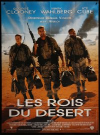 7y1256 THREE KINGS French 1p 2000 George Clooney, Mark Wahlberg, & Ice Cube in the Gulf War!