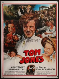 7y1262 TOM JONES French 1p R1980s different art of Albert Finney & top cast by J.C. Luton!