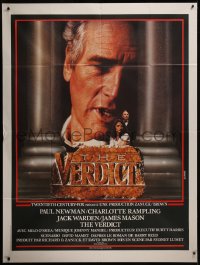 7y1288 VERDICT French 1p 1982 different image of lawyer Paul Newman, written by David Mamet!